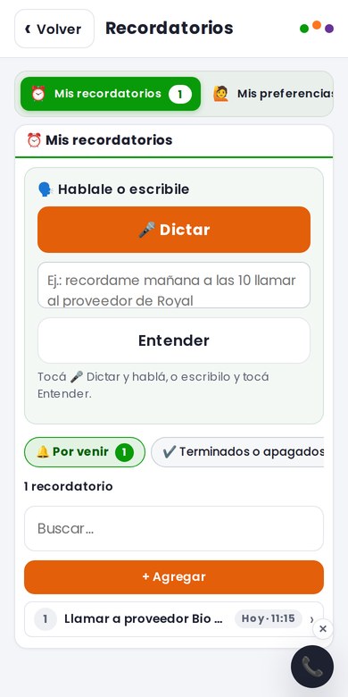 Recordatorios en el celular